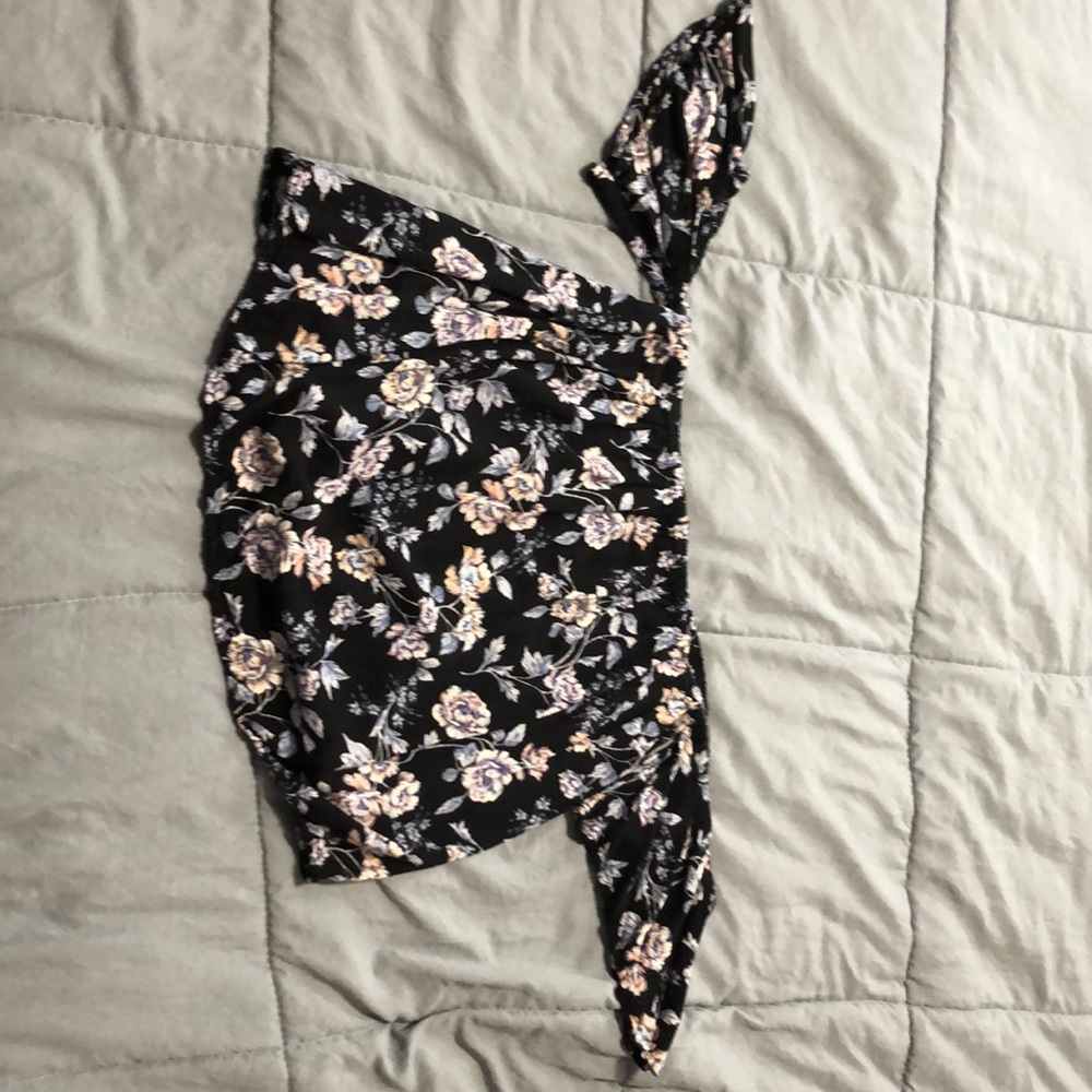 American Eagle shirt (off the shoulder).